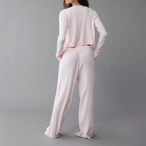 Set Pigiama Tre Pezzi da <span class=keywords><strong>Donna</strong></span> <span class=keywords><strong>con</strong></span> <span class=keywords><strong>Bottoni</strong></span>, Comodo e Traspirante, Vendita all'Ingrosso - Product Image 1