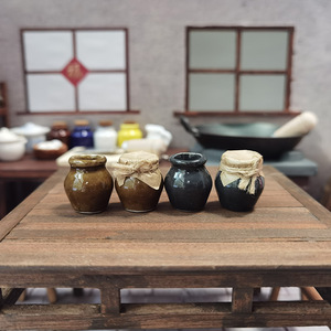 Rongshang mini pot de <span class=keywords><strong>cornichon</strong></span> en céramique petite cuisine nourriture <span class=keywords><strong>maison</strong></span> de jeu jouets modèle miniature - Product Image 3