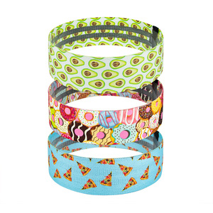 Logotipo personalizado impreso gimnasio elástico Yoga Fitness bandas botín entrenamiento banda para hombres mujeres con logotipo personalizado impreso ejercicio tela - Product Image 2