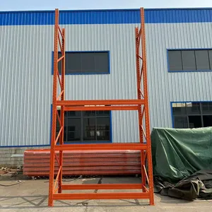 orange frame and beam trial assemble Large sale Heavy Duty warehouse steel storage rack pallet racking