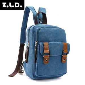 Di colore solido singolo sacchetto di spalla di sport zaino delle donne all'aperto zaino nero di tela di canapa della <span class=keywords><strong>ragazza</strong></span> di modo zaino - Product Image 2