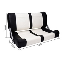 Siège de canapé marin Yacht réversible imperméable protection solaire amour siège confortable rembourré pliant Double siège de bateau