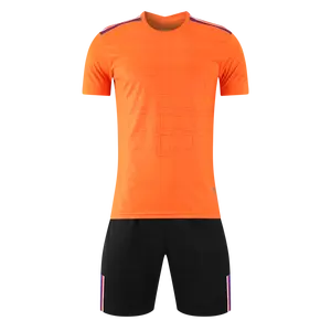 Voetbal Uniform Gepersonaliseerde Custom Pak Maillot De Football Mannen Gedrukt Lettertype Size Korte Mouwen Player Versie Van De game