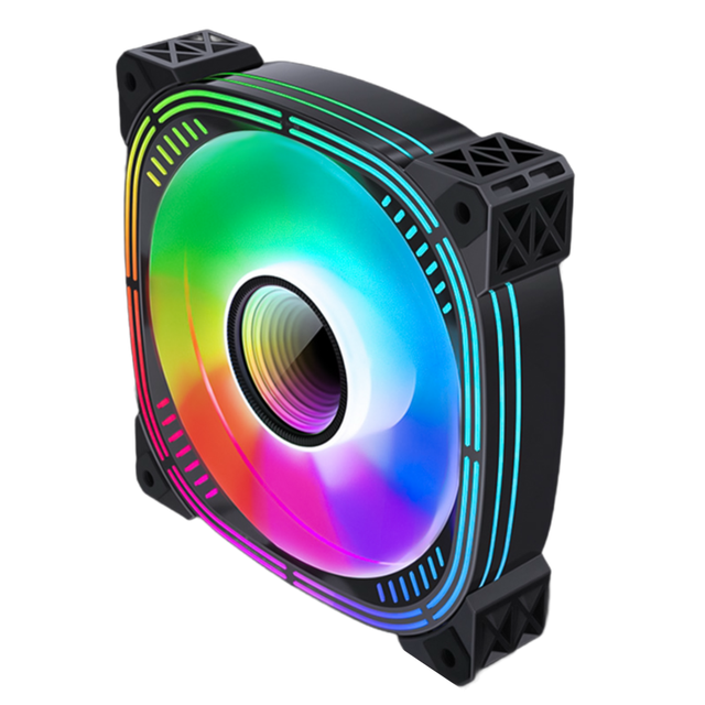Prism Aura Sync White 120mm ARGB PWM Case Fan with PBT Blades for PC Chassis Cooling Radiator Gaming Computer Silent Cooler
