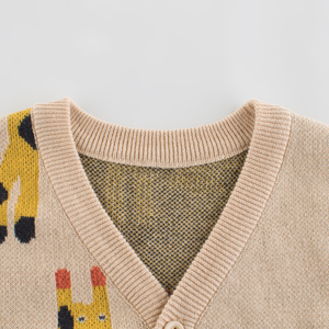 <span class=keywords><strong>Cardigan</strong></span> en coton pur pour enfants, chandail tricoté, motif de dessin animé, pull, pour garçons et filles, nouvelle collection - Product Image 2