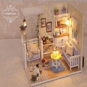 Gatito diario miniatura Diy casas <span class=keywords><strong>de</strong></span> <span class=keywords><strong>muñecas</strong></span> muebles <span class=keywords><strong>casa</strong></span> <span class=keywords><strong>de</strong></span> madera juguetes para niños cumpleaños regalo <span class=keywords><strong>de</strong></span> Navidad adulto <span class=keywords><strong>casa</strong></span> <span class=keywords><strong>de</strong></span> <span class=keywords><strong>muñecas</strong></span> para niña - Product Image 4