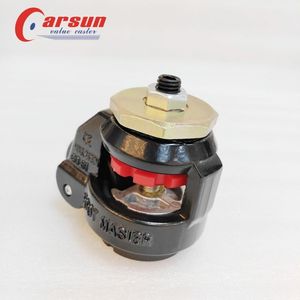 Roulettes de machine rétractables à tige filetée en nylon avec fonction de nivellement, roulement à billes, bande de roulement dure GD-40 - Product Image 2