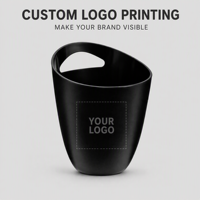 Ember Es Plastik Anti Pecah 3L dengan Logo Custom, Bebas BPA, Dapat Digunakan Kembali, Pendingin Anggur & Sampanye dengan Pegangan