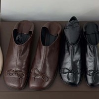 Chaussures plates marron plissées en peluche avec nœud, toutes saisons, légères, respirantes, à bout fermé, à enfiler, collection Automne-Hiver 2026