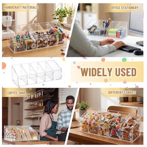 Supports carrés personnalisés en acrylique pour cannes en sucre – Lot <span class=keywords><strong>de</strong></span> 5 présentoirs transparents polis pour fêtes, Noël, publicité et vente <span class=keywords><strong>au</strong></span> détail - Product Image 6