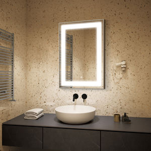 2025 Modern Design Wall Mood Backlit Decor Frameless Half Round Moon LED <b>Bathroom</b> Vanity Bath Mirror with Touch Sensor <b>Switch</b> - Product Image 2