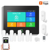 2025 New TUYA WIFI+GSM Smart Home Alarm Security Self-Defense Product 4.3 Inch Touch Screen Alarm Personal Security Product