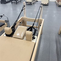 Reformer de Pilates Comercial de Alta Calidad para Estudio, con Asa Interior, Madera de Arce