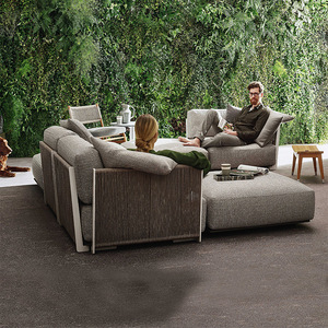 New Arrival Modern All Weather Outdoor Furniture Garden Set Stainless Steel Frame Fabric Sectionals - Product Image 1