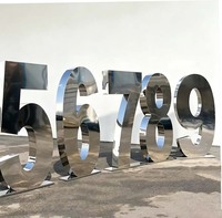 Décorations de fête de qualité garantie directement de l'usine, lettres et chiffres en acrylique miroir doré pour la décoration