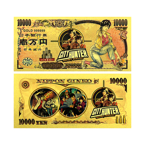 Billet de banque Hunter en feuille d'or 10000 Yen, style anime, carte de collection, cadeau souvenir pour les fans de <span class=keywords><strong>manga</strong></span> - Product Image 3