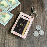 Dompet Kartu PU Motif Kotak-kotak Warna-warni Grosir/Kustom untuk Penyimpanan Kartu Kredit dan Uang Receh