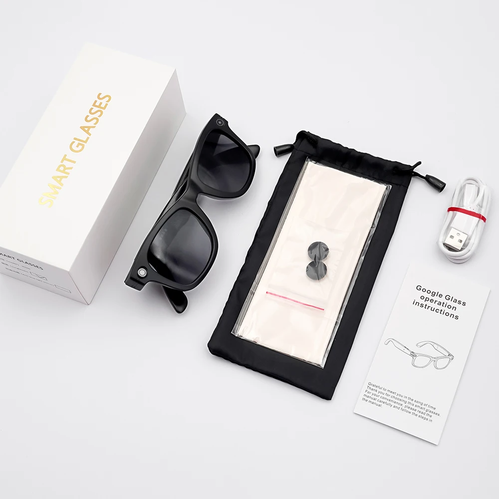 OEM  2026 W600 Smart Wearable Headset with Shooting Camera BT Audio Call AI Photo Recognition Voice Recording Smart Eyewear