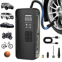 Compresseur d'air numérique portable ABS 21 mm 150 psi pour pneus de voiture, gonfleur de pneus 6000 mAh avec lumière d'urgence et mesure de pression des pneus - Prix usine