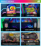 Machine de bowling d'arcade double joueur à monnayeur, jeu sportif d'intérieur avec distribution de tickets, compatible prises 110/220V, pour centre commercial