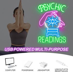 Letture psichiche segno al Neon, <span class=keywords><strong>cartomante</strong></span> segno Led, luce al Neon psichica, luce Led di lettura dei tarocchi, luci al Neon personalizzate segni Diya - Product Image 5
