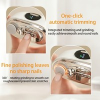 Nouvelle version améliorée Coupe-ongles électrique 2-en-1 avec lime et affichage numérique – Outil de soin des ongles