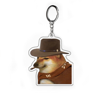 <span class=keywords><strong>Cheems</strong></span> Niedlicher Lustiger Rotkäppchen-Anhänger Schlüsselanhänger Bestseller Acryl D-förmiger Hunde-Chihuahua-Akita-Schlüsselanhänger - Product Image 4