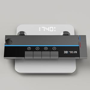 Usine pas cher <span class=keywords><strong>prix</strong></span> atmosphère lumière pistolet gris salle de bain Piano affichage numérique robinet douche pluie 4 fonction système ensemble - Product Image 6