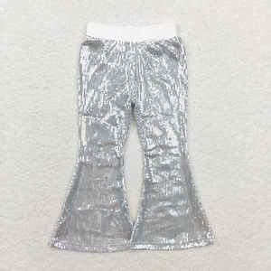 Wholesale Kids Girl Fashionable Long Pants Toddler Girls Casual Comfortable Children Sparkle Sequin <b>Bell</b> Bottom Pants Clothes - Product Image 3