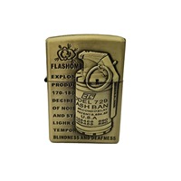 Briquet à cigarettes en métal au design créatif et original, avec relief tridimensionnel, coupe-vent, pour cigares et cigarettes, à kérosène