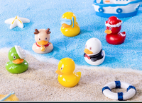 Lot de 100 figurines de mini-canards artificiels en résine assorties pour jardin féerique, maison de poupée, décoration de fête à domicile - Fournisseur