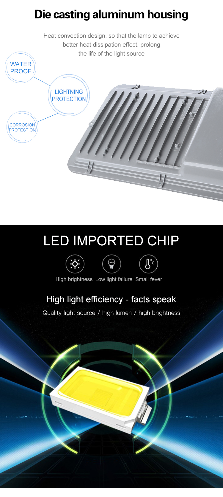 High Power Aluminum SMD Waterproof IP65 100w 150w 200w 300w 400w Commercial Highway Road Outdoor LED Solar Street Light