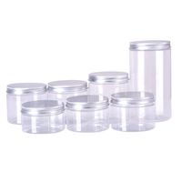 Vente en gros fabricant : Pots vides transparents en aluminium, PET et plastique de 120 ml (4 oz) et 8 oz pour cosmétiques, desserts, bonbons, soins de la peau et poudres en vrac