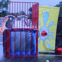 Dunk Tank Gonflable en Métal, Jeu Aquatique de Lancer, Amusement pour Carnavals, Enfants et Adultes, Location pour Fêtes, Équipements et Manèges de Parcs d'Attractions Extérieurs