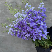 Fleurs artificielles en soie Delphinium faites à la main, roses vintage, 61 cm de long, pour décorations de mariage (vente en gros)