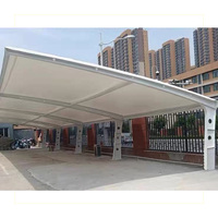 Structure de parasol extérieur de tente d'auvent de carport d'auvent imperméable de PVDF pour le stationnement de voiture pour des hôtels et des hangars de garage