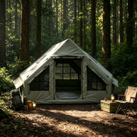 Tente gonflable quatre saisons 600D Oxford écologique, super grande capacité, pour camping familial, résistante au vent et à l'eau, portable