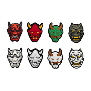 Máscara japonesa Hannya bordada 3D lentejuelas PVC Iron-On prenda parche brazalete <span class=keywords><strong>moral</strong></span> insignia - Product Image 1