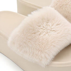 Pantuflas de Plataforma para Mujer al por Mayor, de Piel Sintética, Bordadas, Cálidas, para Invierno, Interior y Exterior, con Logotipo Personalizado, al por Mayor - Product Image 5