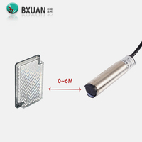 Sensor Optik Through Beam 2 Kawat AC NO IP67 12 24V Penginderaan Jarak Jauh Garansi Satu Tahun untuk Otomasi Industri
