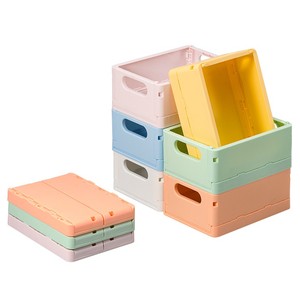 Bán buôn nóng Bán kích thước nhỏ Máy Tính Để Bàn Gấp hộp lưu trữ di động Stackable văn phòng phẩm lưu trữ hộp nhựa đóng mở hộp - Product Image 1