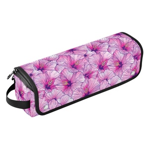 LOW MOQ Custom Print Hibiscus Heat Resistant Storage Case Hair Tool Organizer Bag Hair Tools Travel Bag with Heat Resistant <b>Mat</b> - Product Image 1