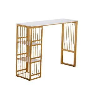 Pequeña <span class=keywords><strong>mesa</strong></span> de <span class=keywords><strong>bar</strong></span> de cocina para el hogar con pared artística de hierro Gabinete creativo de tres capas para apartamentos pequeños - Product Image 5