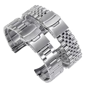 <span class=keywords><strong>Bracelet</strong></span> de montre en acier inoxydable Upro à extrémités courbées avec fermoir double verrouillage pour <span class=keywords><strong>Seiko</strong></span> <span class=keywords><strong>5</strong></span> 20mm 22mm, <span class=keywords><strong>bracelet</strong></span> de remplacement pour montre de plongée Jubilee - Product Image 3