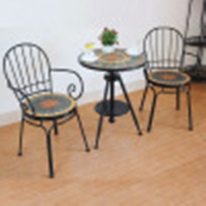 Set Tavolo e Sedie in Ferro Battuto per Balcone Esterno, <span class=keywords><strong>Tavolino</strong></span> da Caffè per Cortile, Set da Pranzo in Metallo - Product Image 4