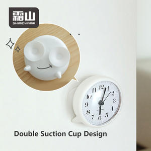 시모야마 흡착식 원형 거울 냉장고 벽걸이 타이머 시계, 건전지식 가정용 - Product Image 5