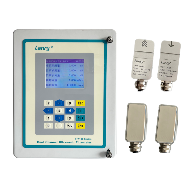 Clamp On Dual Channel Ultrasonic Flowmeter transit-Time Flow Meter Water
