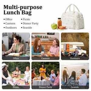 Insulated Lunch Bag for Women Men Large Reusable Lunch Box Adult Leakproof Portable Cooler Tote Bags for Work Picnic Cooler Bag - Product Image 6