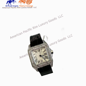 Reloj de Cuarzo de Lujo para Mujer con Correa de Cuero Genuino, Caja Rectangular y Banda de Acero Inoxidable con Diseño Invertido - Product Image 2