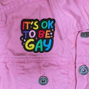 Es ist in Ordnung, Homosexuell Patch Whole some Cute Colour ful Adhesive Cute Geschenk Eisen oder Nähen auf LGBTQ Rainbow Stickerei Patches - Product Image 3
